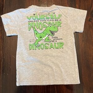 Kids Gray Dinosaur Graphic Tee